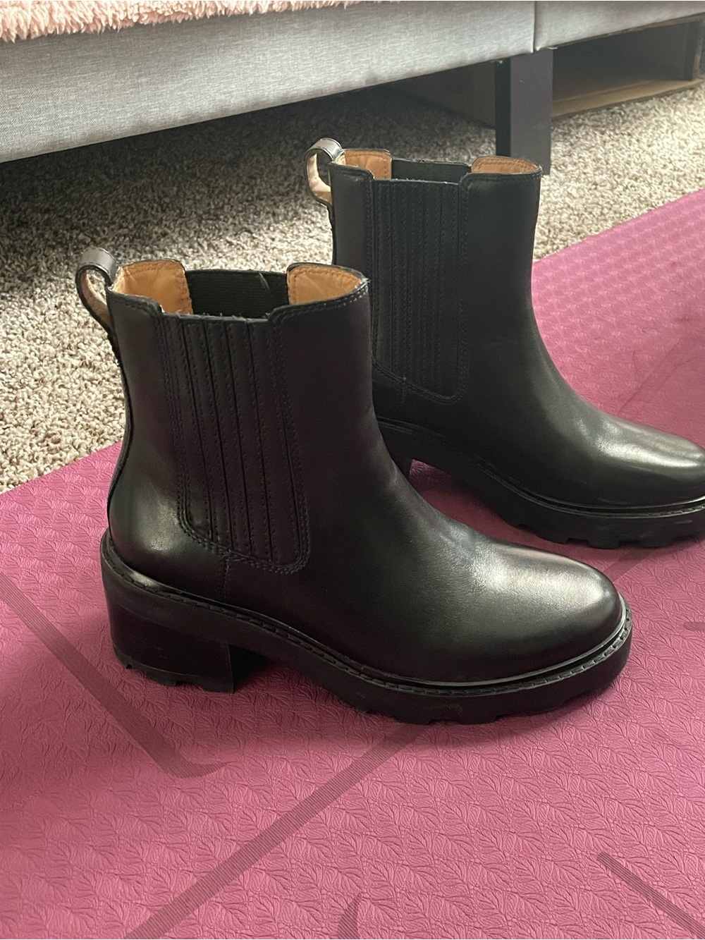 Classic Black- Madewell The Gwenda Platform Ankle Boot